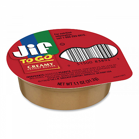 Creamy Peanut Butter Cups, 1.1 oz Cup, 8/Box (65642)