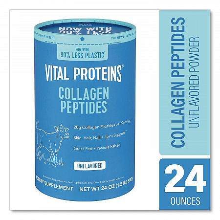 Collagen Peptides Unflavored Powder, Unflavored, 24 oz Bottle (22002620)