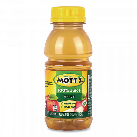100% Original Apple Juice, Apple, 8 oz Bottle, 24/Carton (22002660)