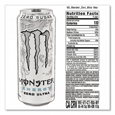 Ultra Zero, Original, 16 oz Bottle, 24/Carton (22002677)