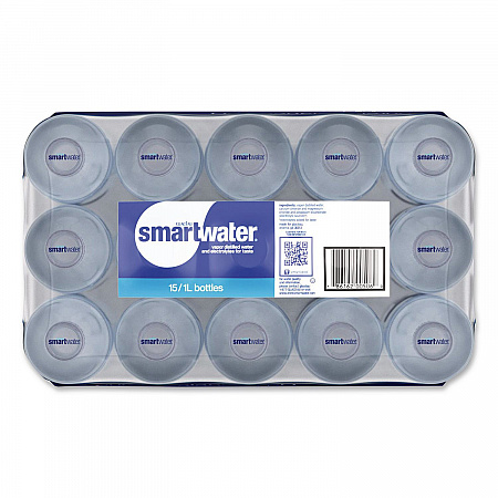 Vapor-Distilled Water, Unflavored, 33.8 oz Bottle, 15/Carton (22002684)