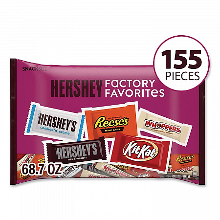 Snack Size Bulk Candy Assortment, Assorted Flavors, Individually Wrapped, 155 Pieces (22002629)