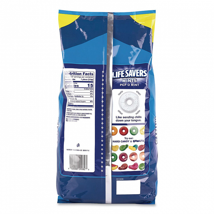 Mints Pep-O-Mint, Peppermint, Individually Wrapped, 53.95 oz Bag (22002650)