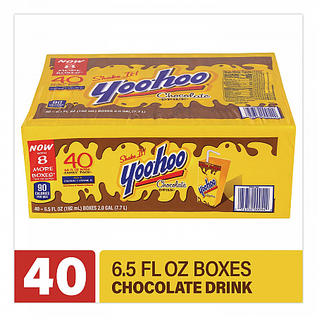 Chocolate Drink Boxes, Chocolate, 6.5 oz Box, 40/Carton (22002682)