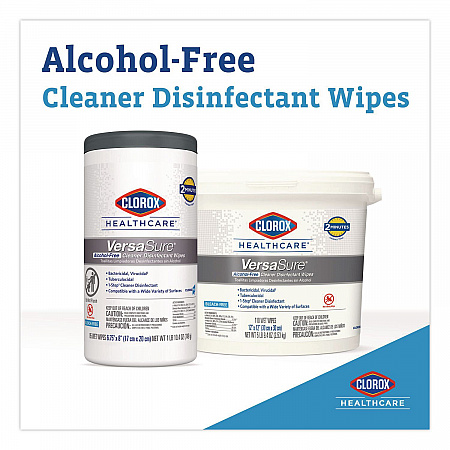 VersaSure Cleaner Disinfectant Wipes, 1-Ply, 12 x 12, Fragranced, White, 110/Bucket, 2 Buckets/Carton (31759)
