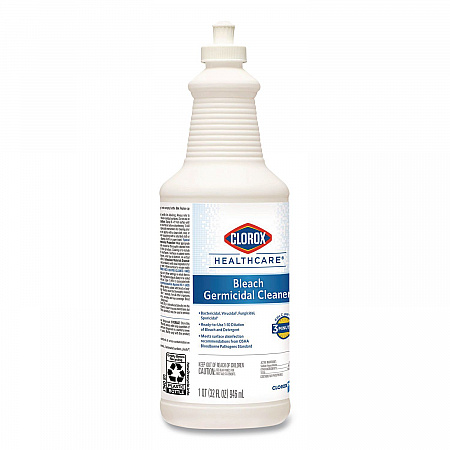 Bleach Germicidal Cleaner, Unscented, 32 oz Pull-Top Bottle, 6/Carton (68832)