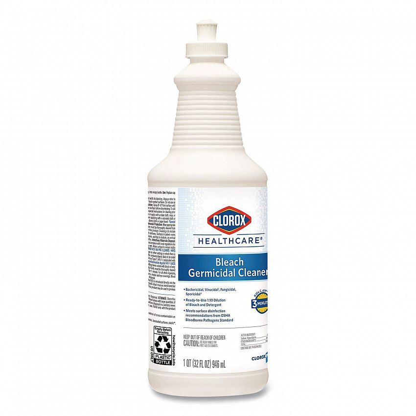 Bleach Germicidal Cleaner, Unscented, 32 oz Pull-Top Bottle, 6/Carton (68832)