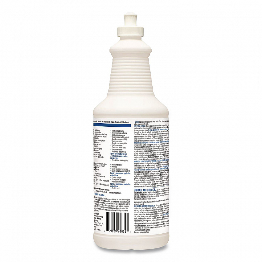 Bleach Germicidal Cleaner, Unscented, 32 oz Pull-Top Bottle, 6/Carton (68832)