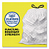 ForceFlex Kitchen Drawstring Trash Bags, 13 gal, Gain Fresh Clean Scent, 24 x 27.38, White, 40 Bags/Box, 6 Boxes/Carton (78361)