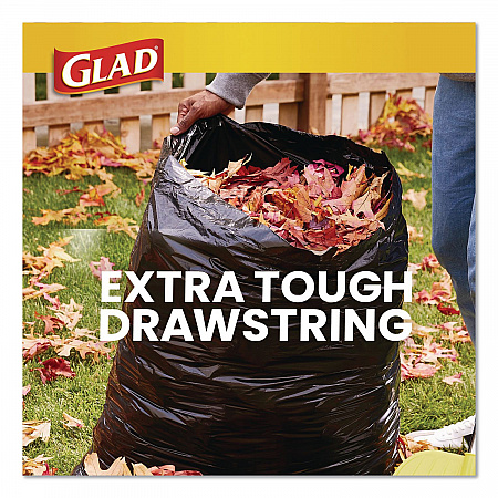 Guaranteed Strong Large Drawstring Trash Bags, Three-Ply, 30 gal, 1.05 mil, 30 x 33, Black, 28 Bags/Box, 6 Boxes/Carton (78966)