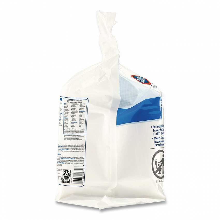 Bleach Germicidal Wipes, 1-Ply, 12 x 12, Unscented, White, 110/Refill, 2 Refills/Carton (30359CT)