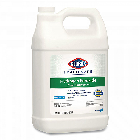 Hydrogen-Peroxide Cleaner/Disinfectant, Unscented, 1 gal Bottle, 4/Carton (30829)