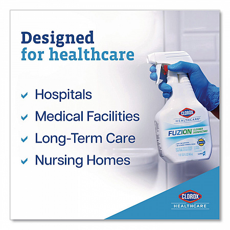 Fuzion Cleaner Disinfectant, Unscented, 32 oz Spray Bottle, 9/Carton (31478)