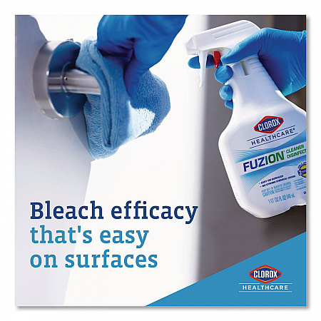 Fuzion Cleaner Disinfectant, Unscented, 32 oz Spray Bottle, 9/Carton (31478)