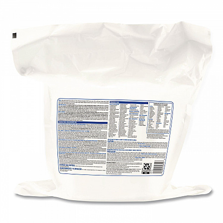 Bleach Germicidal Wipes, Refill for Bucket, 1-Ply, 12 x 12, Unscented, White, 110/Pouch (30359)