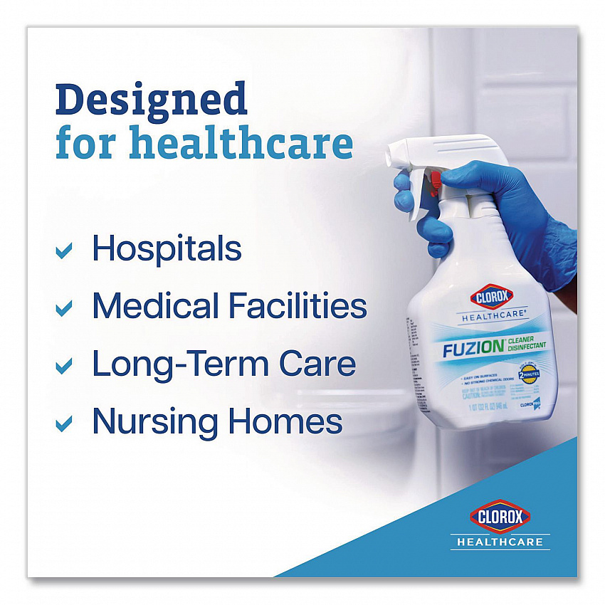 Fuzion Cleaner Disinfectant, Unscented, 32 oz Spray Bottle (31478EA)