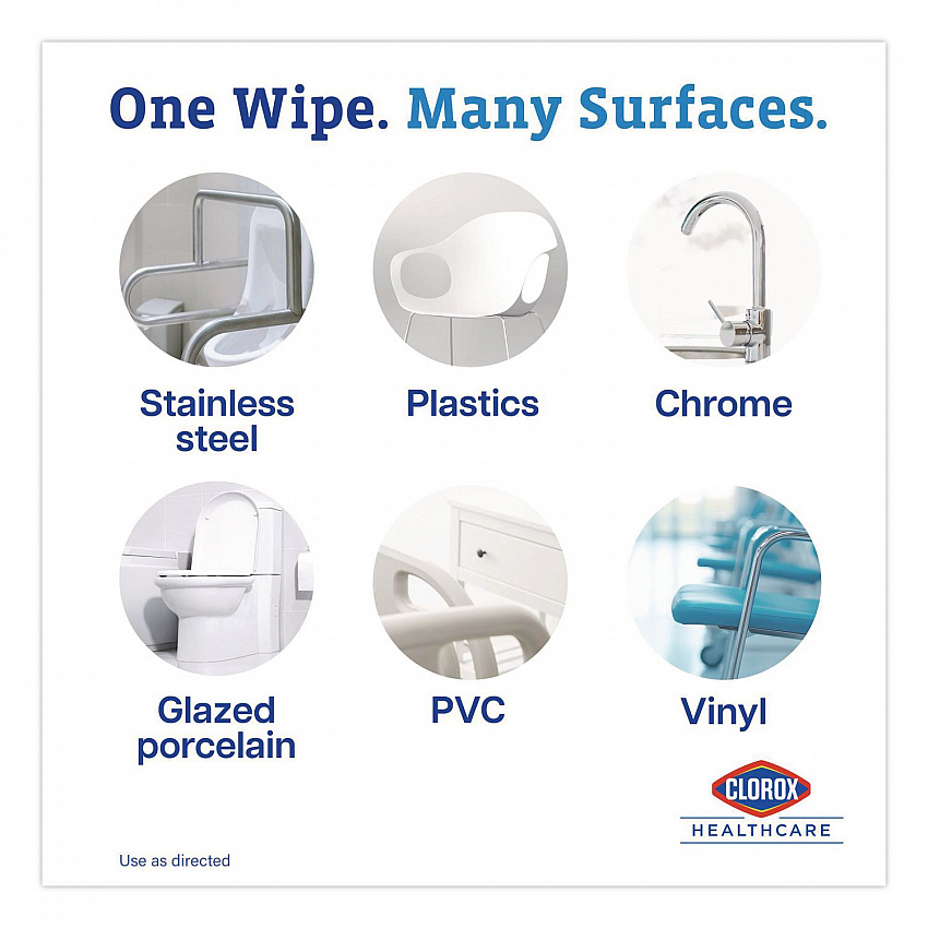 VersaSure Cleaner Disinfectant Wipes, 1-Ply, 12 x 12, Fragranced, White, 110/Bucket (31759EA)