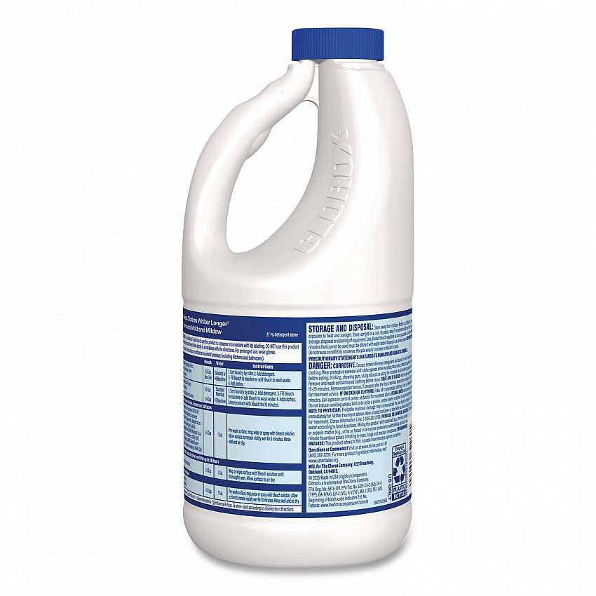 Concentrated Regular Disinfecting Bleach, Unscented, 43 oz Bottle (32260EA)