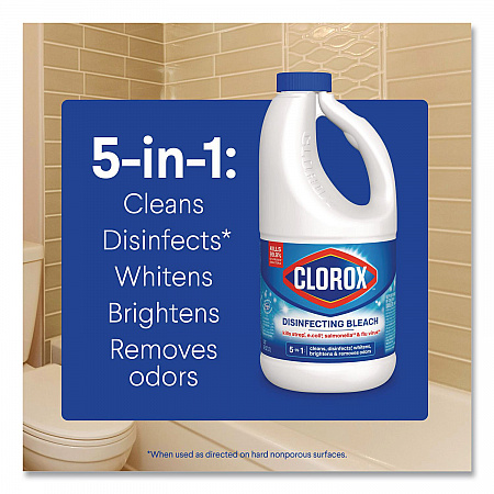 Concentrated Regular Disinfecting Bleach, Unscented, 43 oz Bottle (32260EA)