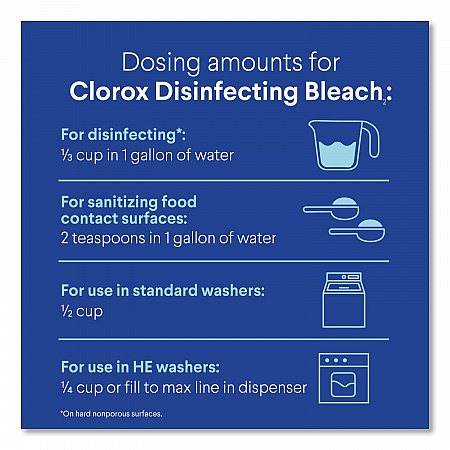 Concentrated Regular Disinfecting Bleach, Unscented, 43 oz Bottle (32260EA)
