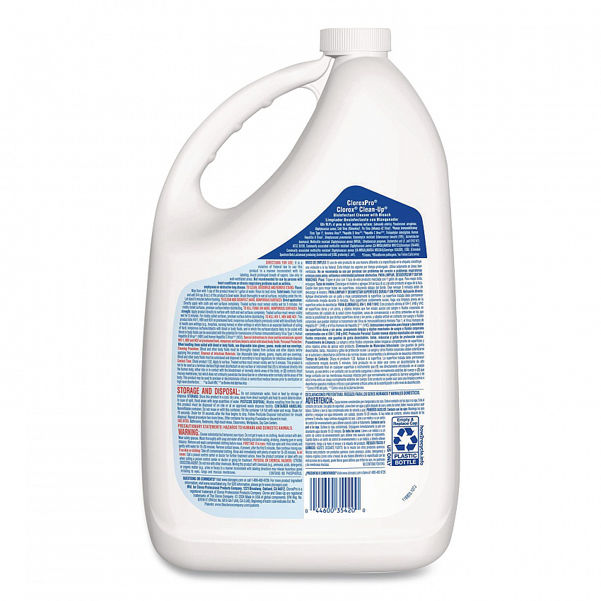 CloroxPro Clean-Up Disinfectant Cleaner with Bleach, 128 oz Refill Bottle (35420EA)