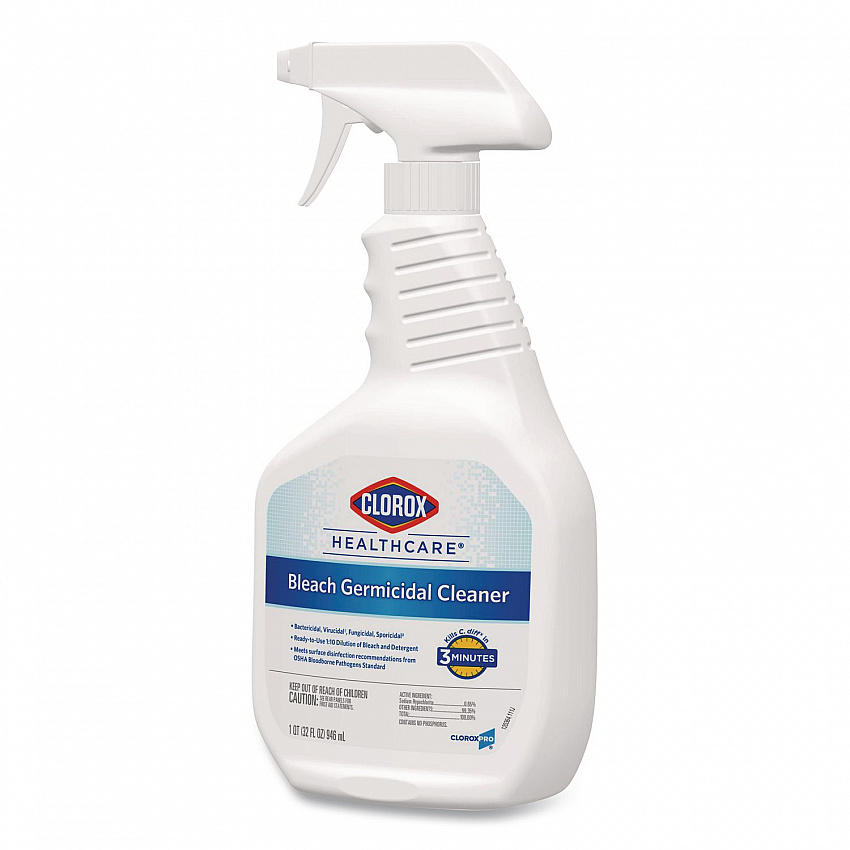 Bleach Germicidal Cleaner, Unscented, 32 oz Spray Bottle (68970EA)