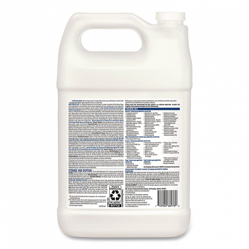 Bleach Germicidal Cleaner, Unscented, 128 oz Refill Bottle (68978EA)