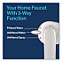 Water Faucet Mount Filtration System with 1 Elite Advanced Replacement Filter, White (42201)