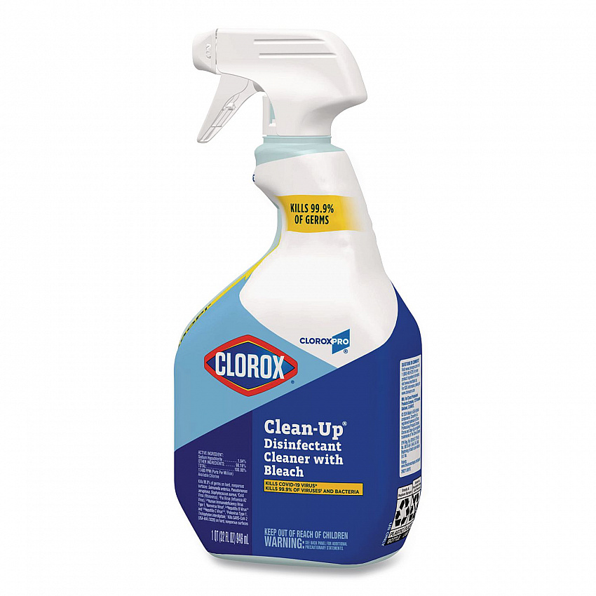 CloroxPro Clean-Up Disinfectant Cleaner with Bleach, Fresh Scent, 32 oz Smart Tube Spray Bottle (35417EA)
