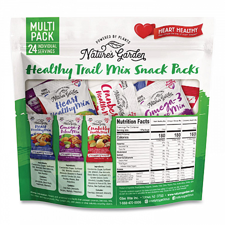 Healthy Trail Mix Snack Packs, 1.2 oz Pouch, 24 Pouches/Carton (29400003)