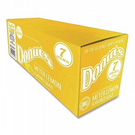 Meyer Lemon Glazed Donut, Lemon, 2.7 oz Individually Wrapped, 7 Donuts/Carton (30700396)