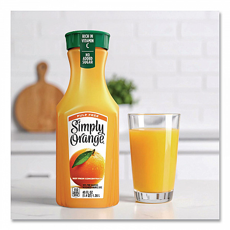 Orange Juice Pulp Free, 52 oz Bottle, 2/Pack (90200102)