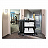 Compact Housekeeping Cart, Plastic, 3 Shelves 1 Bin, 23 x 53.12 x 19.1, Black (2202585)
