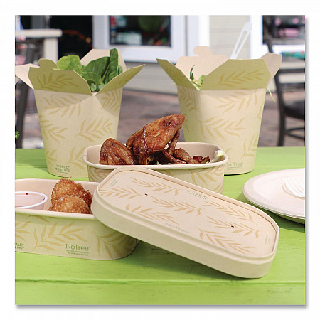 Paper Lids for Containers, 4.7 x 6.8 x 0.8, Natural, Paper, 300/Carton (CTLNT16)