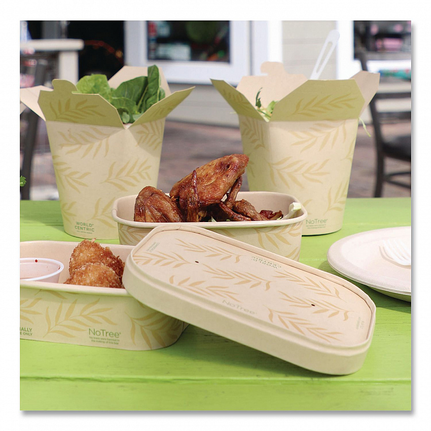Paper Lids for Containers, 4.7 x 6.8 x 0.8, Natural, Paper, 300/Carton (CTLNT16)