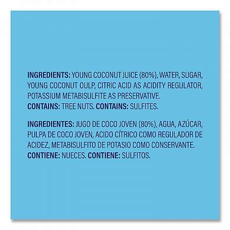 Coconut Water, Coconut, 17 oz Bottle, 12/Carton (22002657)