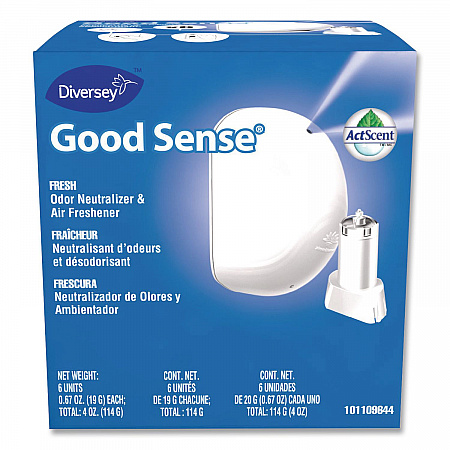 Good Sense Automatic Spray System, Fresh, Yellow, 0.67 oz Cartridge, 12/Carton (101109644)