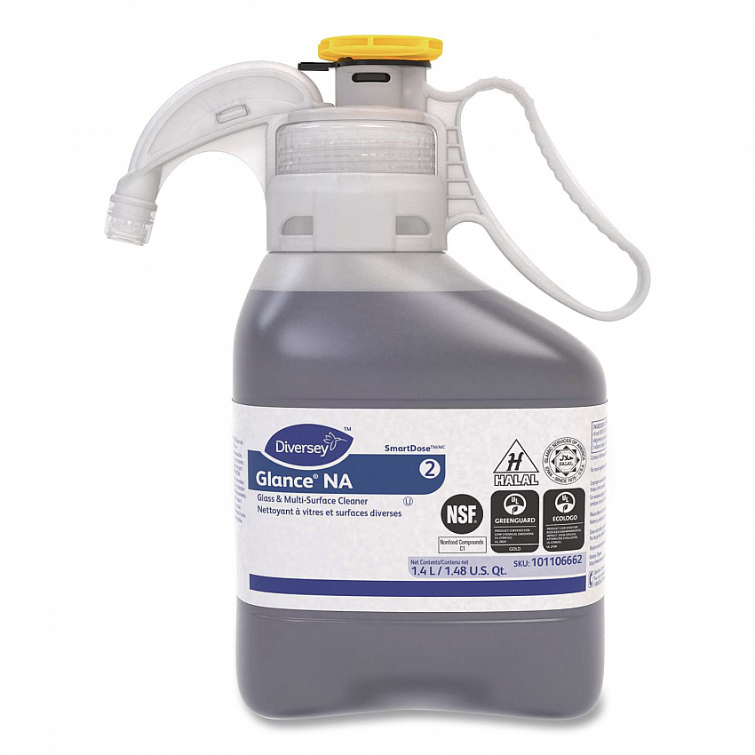 Glance NA Glass and Multi-Surface Cleaner SC, Unscented, 1.4 L SmartDose, 2/Carton (101106662)