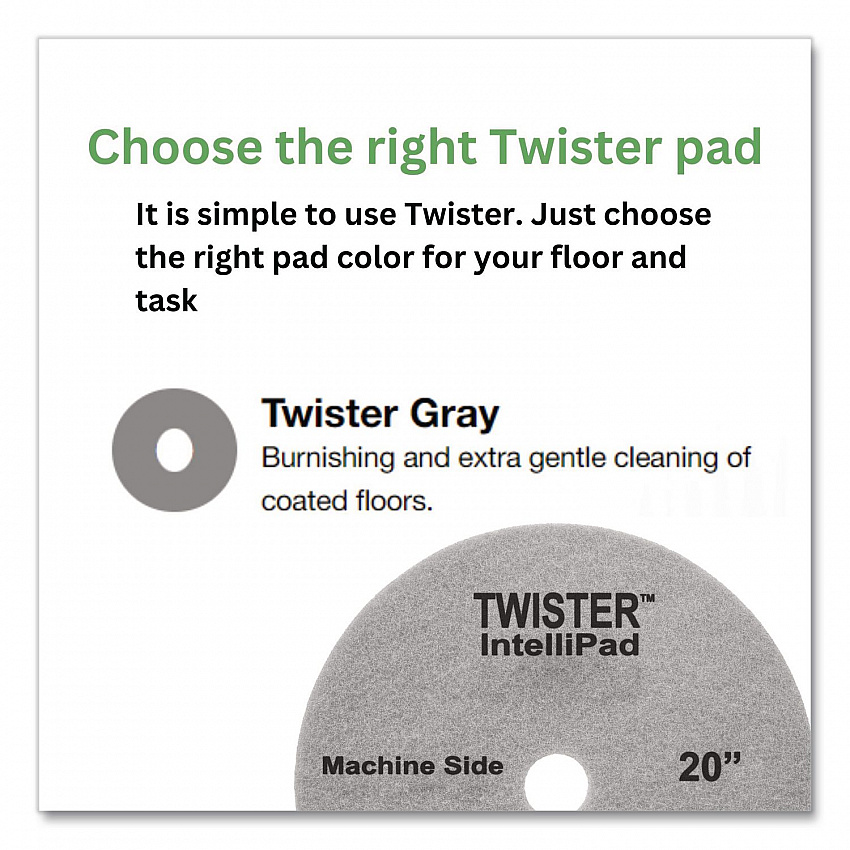 Twister Intellipad, 20" Pad, 2/Carton (DDT800353)