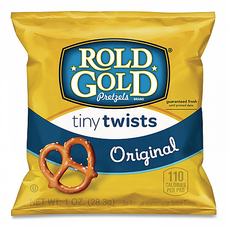 Tiny Twists Pretzels, 1 oz Bag, 88/Carton (32430)