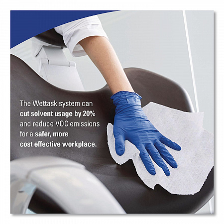 WetTask System Prep Wipers for Bleach/Disinfectants/Sanitizers Hygienic Enclosed System Refills, w/Canister, 55/RL,12 Roll/CT (7732005)