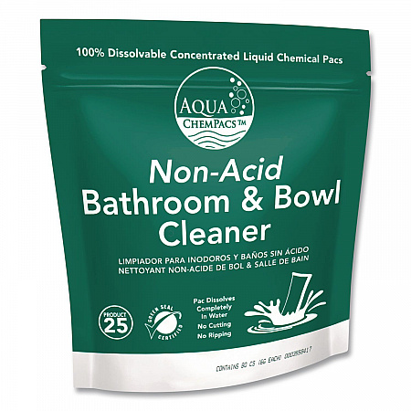 Aqua ChemPacs Non-Acid Bathroom and Bowl Cleaner, Lavender Scent, 6 g Packets, 80 Chem Pacs/Pack, 4 Packs/Carton (9320972)