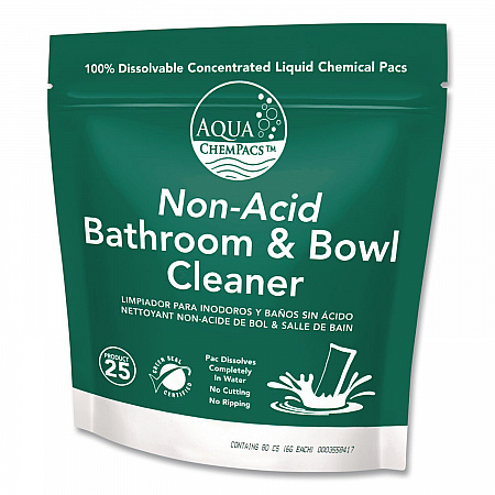 Aqua ChemPacs Non-Acid Bathroom and Bowl Cleaner, Lavender Scent, 6 g Packets, 80 Chem Pacs/Pack, 4 Packs/Carton (9320972)