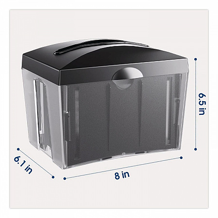 Valay Table Top Napkin Dispenser, 6 x 6.5 x 8, Black (NT222)
