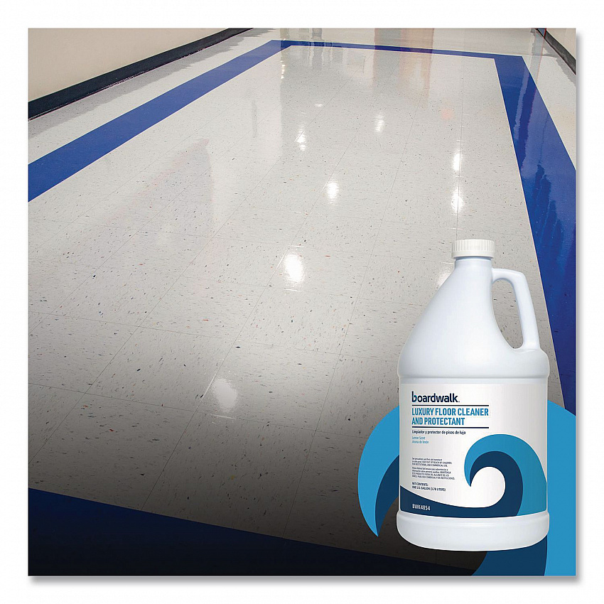 Luxury Floor Cleaner and Protectant, Lemon Scent, 1 gal Bottle, 4/Carton (4854)