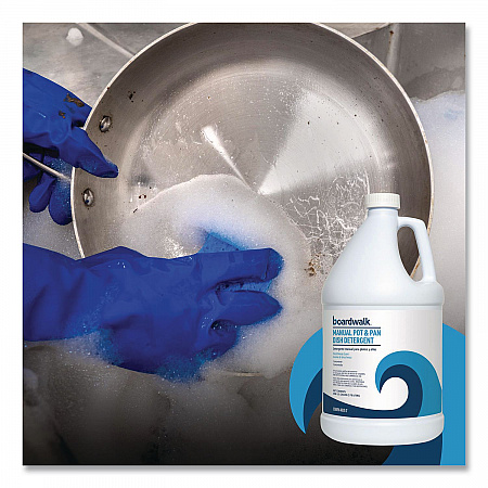 Manual Pot and Pan Dish Detergent, Fresh Breeze Scent, 1 gal Bottle, 4/Carton (4857)