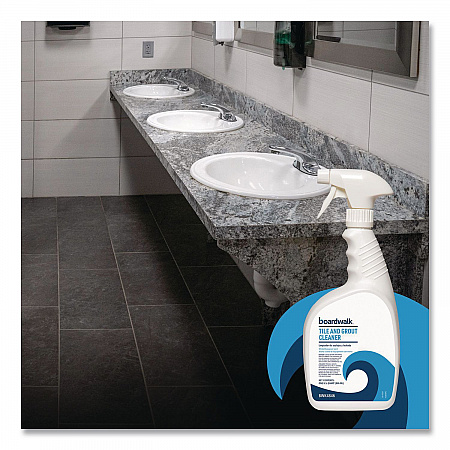 Tile and Grout Cleaner, Minted Evergreen Scent, 32 oz Bottle, 12/Carton (4846)