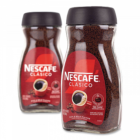 Clasico Dark Roast Instant Coffee, 21 oz Jar, 2/Carton (22002635)