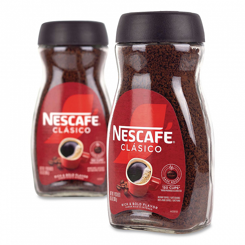 Clasico Dark Roast Instant Coffee, 21 oz Jar, 2/Carton (22002635)
