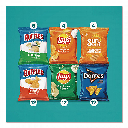 Cool and Tangy Mix Variety Pack, Assorted Flavors, 1 oz Bags, 50 Bags/Carton (22002669)